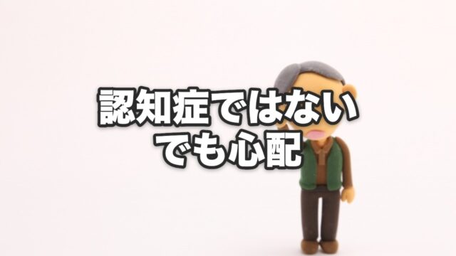 認知症ではない、でも心配