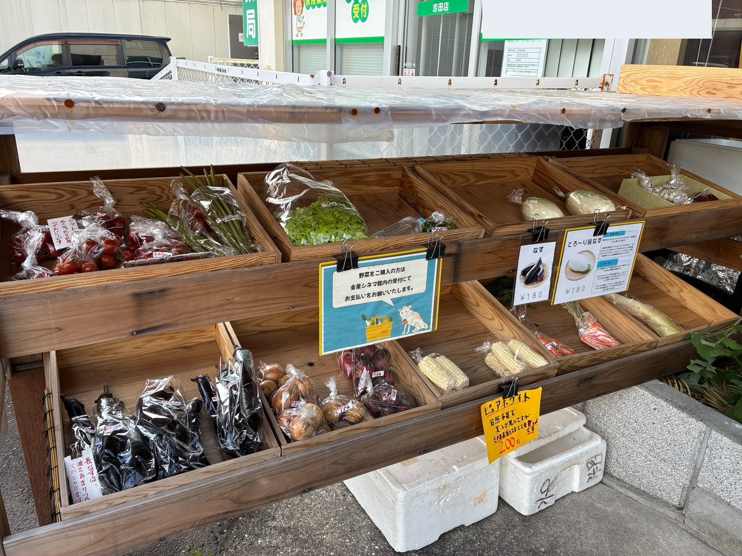 地元農家の野菜販売